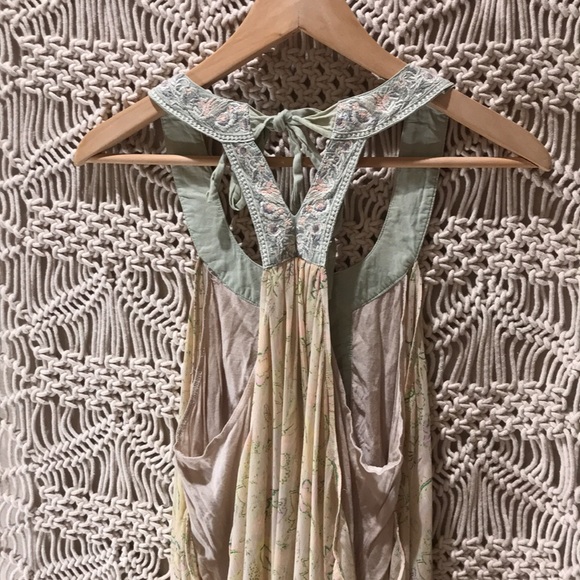 Free People floral sleeveless top sz L - Picture 8 of 9